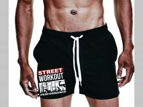 Street Workout  - plavky s mot&iacute;vom - plavkov&eacute; p&aacute;nske kraťasy s pohodlnou gumou v p&aacute;se a &scaron;n&uacute;rkou na dotiahnutie vhodn&eacute; aj ako klasick&eacute; kraťasy na voľn&yacute; čas